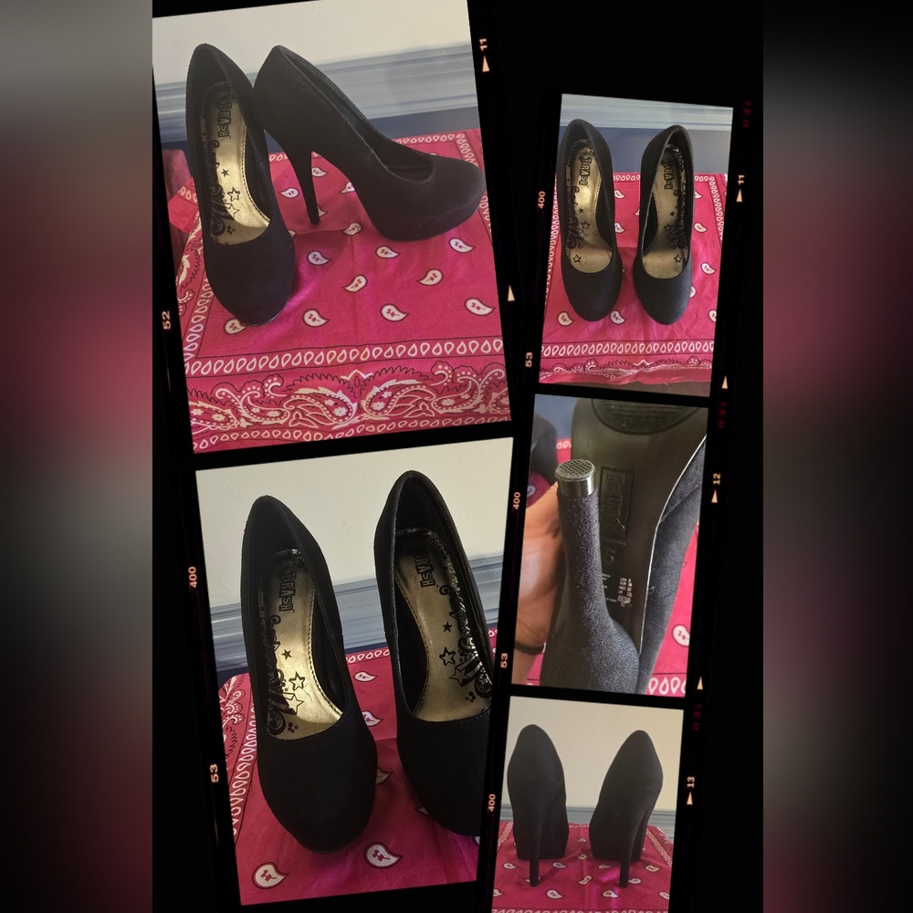Brash Black Platform Heels